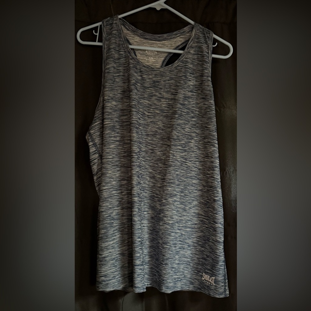 Blue - gray xl tank and purple - gray xl tank